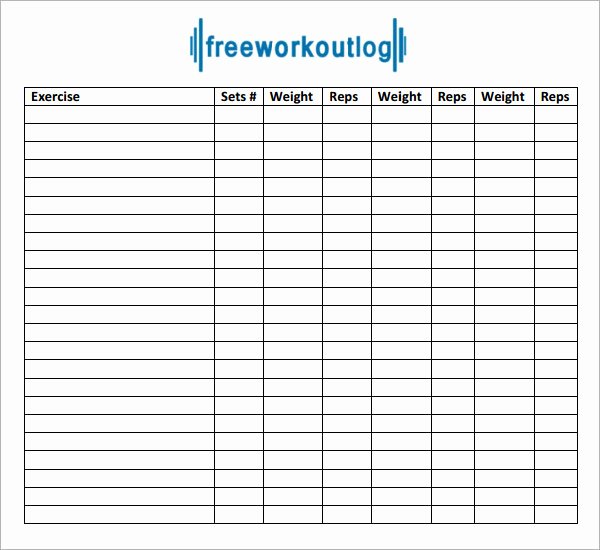 Workout Spreadsheet Excel Template Best Of Exercise Log Template 8 Free Pdf Doc Download