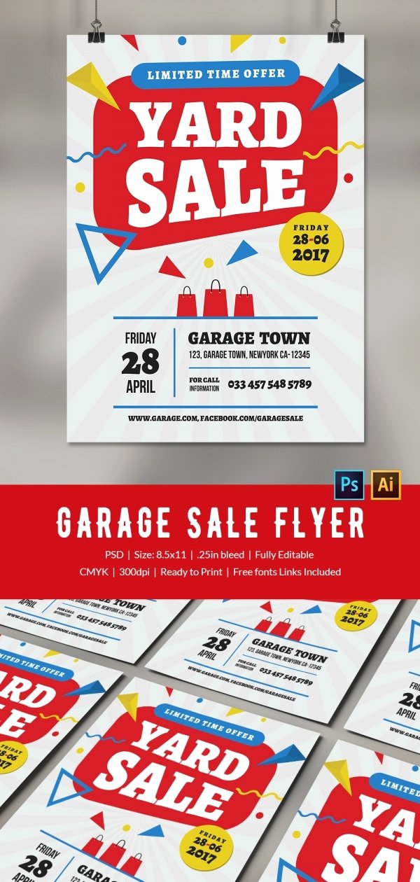 Yard Sale Flyer Template Awesome 14 Best Yard Sale Flyer Templates & Psd Designs