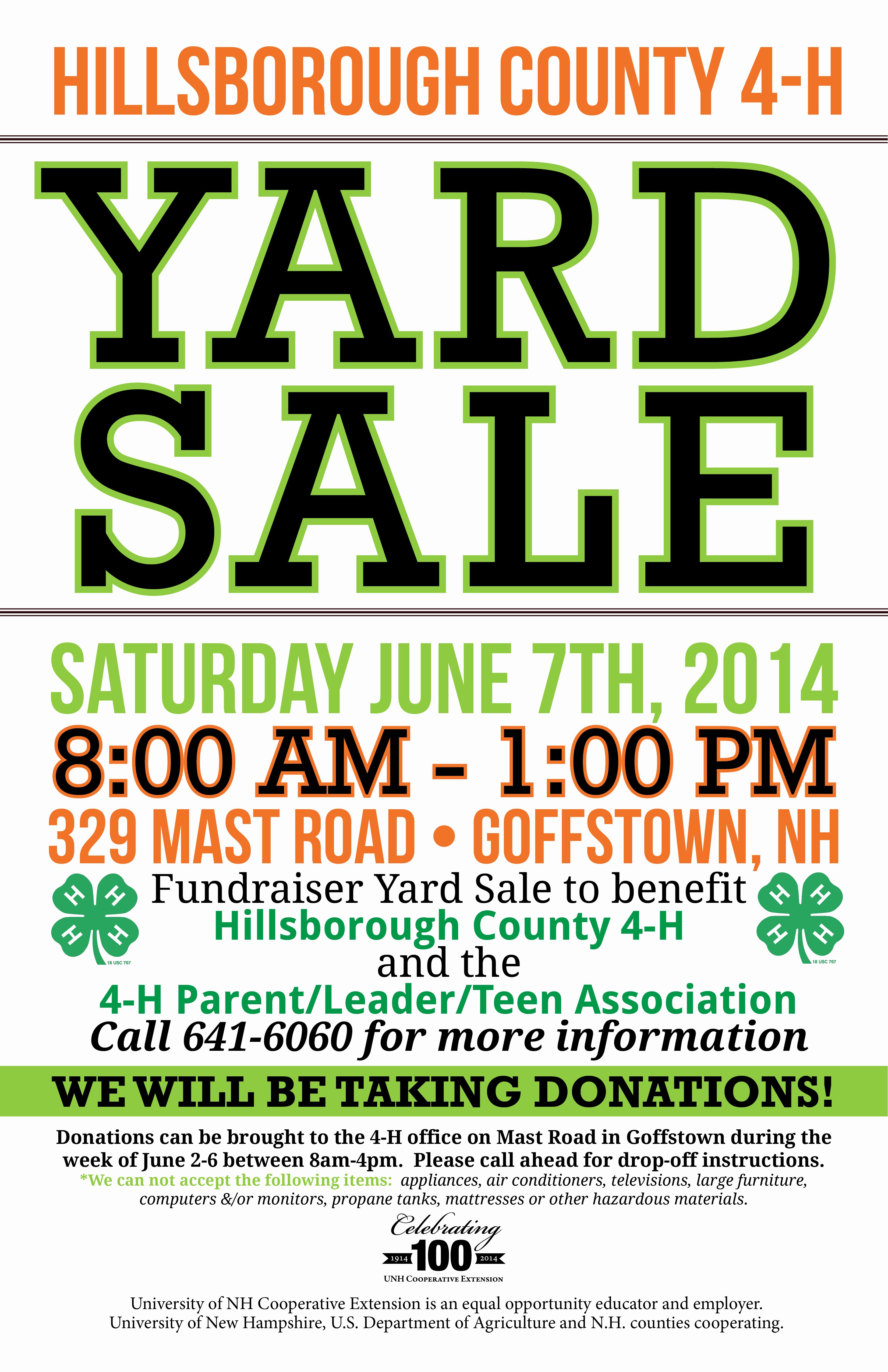 Yard Sale Flyer Template Best Of 4 H Youth Development