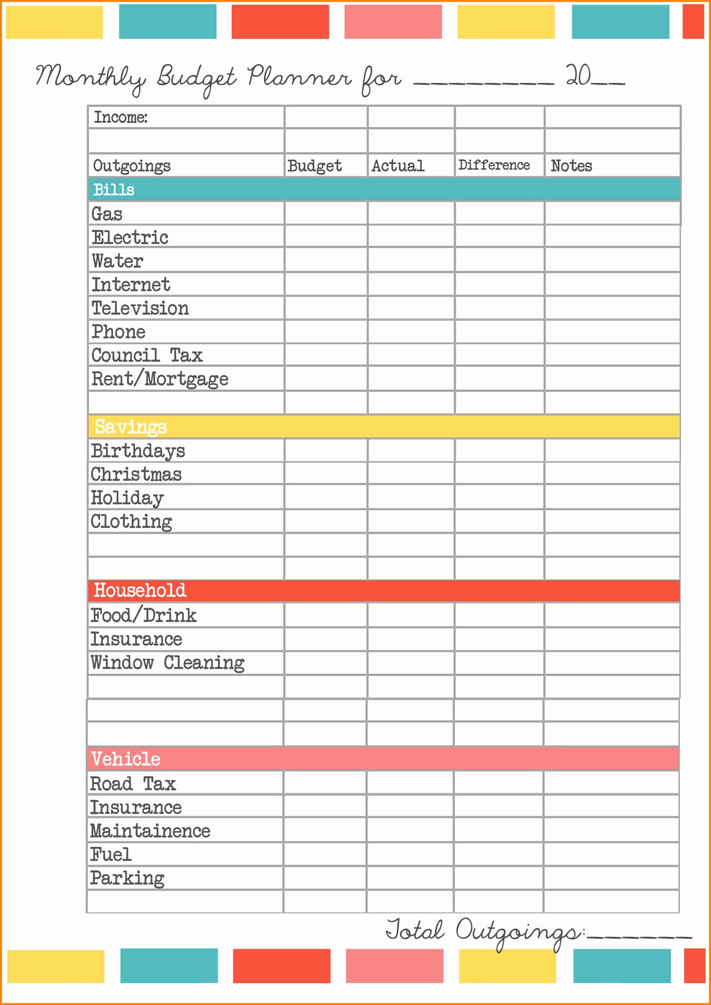 Yearly Budget Template Excel Free Best Of Free Bud Worksheets Excel and Free Bud Template